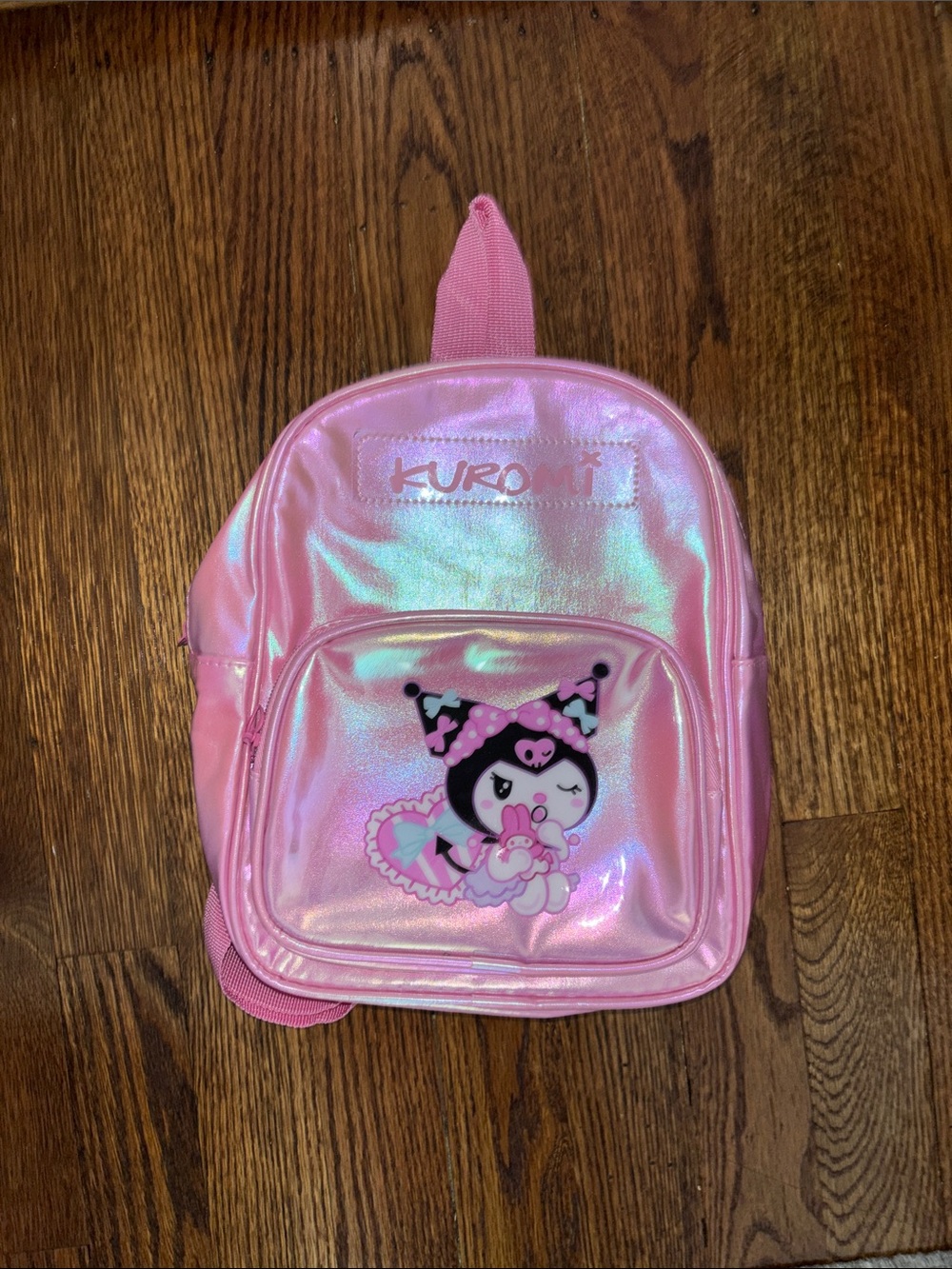 NWOT Sanrio Kuromi Iridescent Pink Kids Backpack
